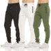 Men's Casual Jogger Pants - Lightweight Polyester Stretch Lounge Sweatpants For Gym, Workout & Daily Wear_viptrois.com