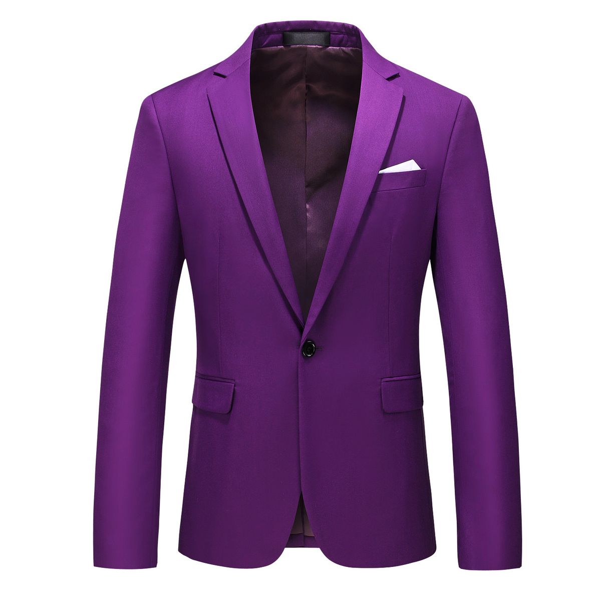 Solid color men's casual blazer_viptrois.com