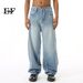 Men's Clothing 2025 New Arrivals Blue American Multi Layered Scimitar Style Loose Denim Pants Men's Trend_viptrois.com