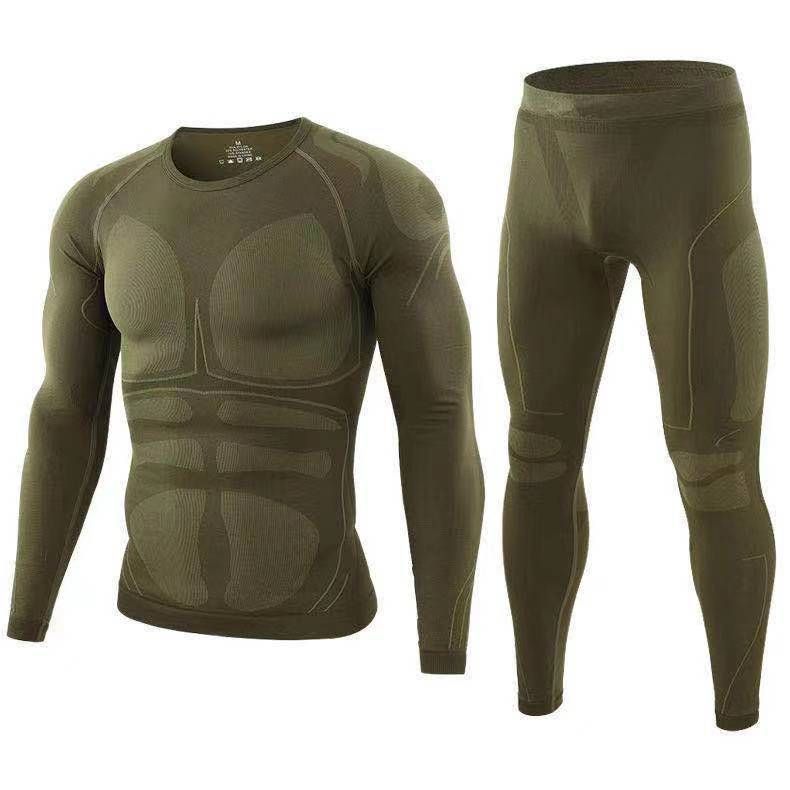 Men's Clothing Outdoor Sports Functional Compression Thermal Underwear Suit Field Skiing Moisture Wicking Men's Fitness Underwear_viptrois.com