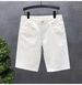 2025 2025 Summer Lightweight Denim Shorts For Men Korean Style Trendy Ripped Slim Fit Casual Fashion Brand Pants_viptrois.com