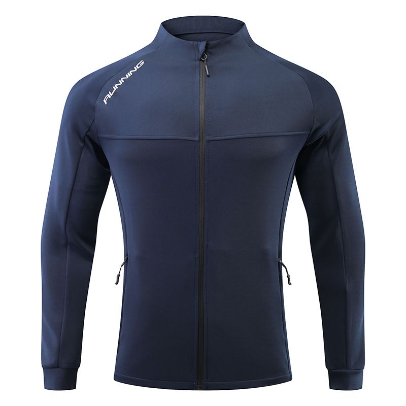 Men's Performance Running Jacket - Slim Fit Quick-Dry Workout Zip-Up, Breathable Polyester, Lightweight Gym & Outdoor Training Top_viptrois.com