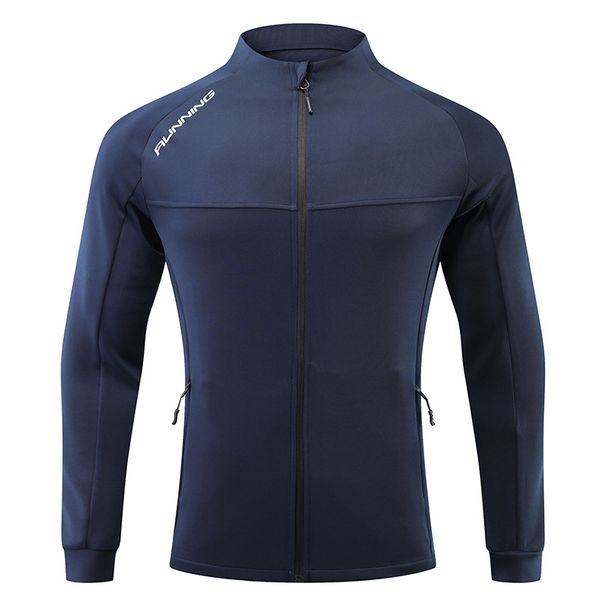 Men's Performance Running Jacket - Slim Fit Quick-Dry Workout Zip-Up, Breathable Polyester, Lightweight Gym & Outdoor Training Top_viptrois.com