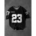 Harajuku Trendy Number 23 Print Men's T-Shirt Casual Loose Fit Comfortable New 2025 Stylish Top for Men_viptrois.com
