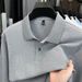 Cross-border 100% Cotton Spring And Autumn New Long Sleeve Men's Polo Shirt Breathable Solid Color Turn-down Collar_viptrois.com