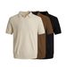 Men's Clothing Summer New Knitted Sweater Ice Silk Short Sleeved Polo Shirt V Neck Slim Fit Business Texture T Shirt_viptrois.com