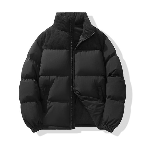 2025 Autumn And Winter Thickened Cotton Clothes Men's Cotton Clothes Trendy Brand Stand-up Collar Bread Clothes Men's And Women's Same Cotton Clothes_viptrois.com