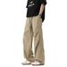 Men's Summer Casual Pants Pleated Work Pants Loose Wide Leg Trousers_viptrois.com