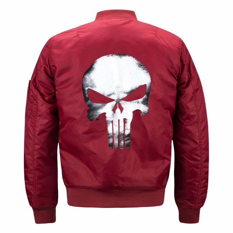 Pulse Cross-Border Spring And Autumn New Pilot Military Air Force One Skull Men's Jacket Coat_viptrois.com