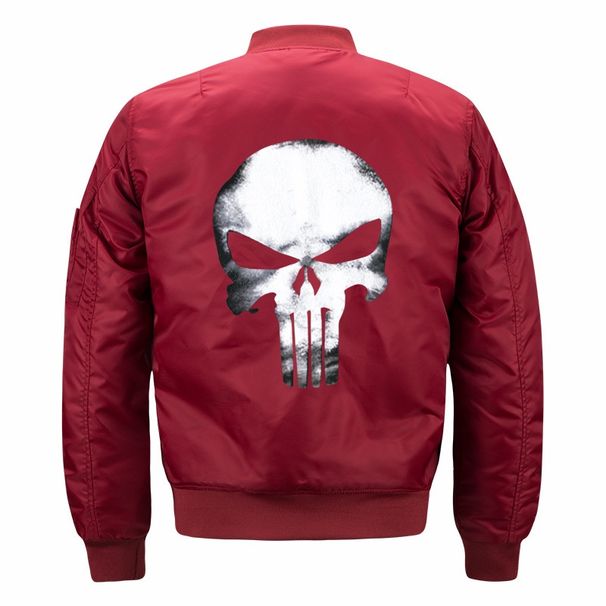 Pulse Cross-Border Spring And Autumn New Pilot Military Air Force One Skull Men's Jacket Coat_viptrois.com