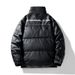 Men's Clothing pu leather Silk cotton jacket men's winter thick white duck Silk cotton winter wear trendy leather jacket wash free jacket_viptrois.com