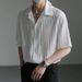 Men's Clothing Summer New Short Sleeve Shirt Men's Handsome Ice Silk Half Sleeve Shirt Men's Casual Five Point Sleeve Top_viptrois.com