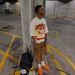 Round Neck Printed Head Up Tops For Summer Unisex Street Style Round Neck Short Sleeved T Shirt Tops High Street_viptrois.com