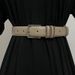 Casual and versatile women's jeans belt European and American trendy two-layer cowhide pin buckle belt metal ring with windbreaker_viptrois.com