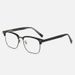 New Fashion Retro Men's Eyebrow Square Plate Business Metal Flat Mirror Anti Blue Light Glasses Frame_viptrois.com