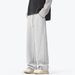 Men's American Style Heavyweight Cleanfit Grey Sweatpants Trendy Brand Patchwork Loose Wide Leg Casual Sports Pants_viptrois.com