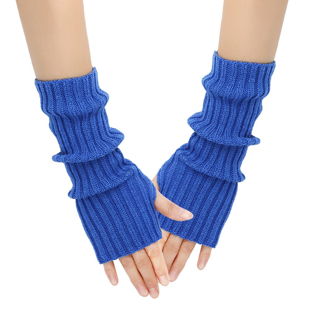 Unisex Medium long wool gloves Warm gloves Anime dress gloves Knit fingerless warm gloves_viptrois.com