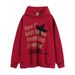 Large Letter Five-Pointed Star Print Hoodie Men's Loose Pullover Vibe Hip-Hop Trend Niche Sports Casual_viptrois.com