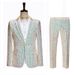 Men's Clothing men's slim champagne sequined dress suit stage performance suit host anchor catwalk suit_viptrois.com