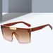 Men's Sunglasses Trendy New One Piece Gradient Brown Sunglasses For Women, Retro And High End, Small Face And UV Protection_viptrois.com