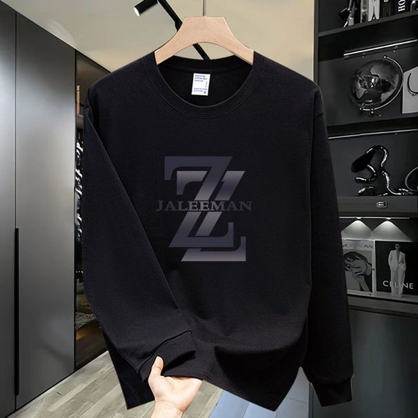 New Spring Autumn Long Sleeved Casual T-Shirt Made Of Pure Cotton, High-Quality Men's Hoodie, Handsome And Artistic_viptrois.com