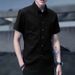 Men's Clothing Short Sleeved Shirt Men's Summer New Casual Tops Men's Solid Color Short Sleeved Shirt_viptrois.com