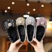 Mother & Kids Performance Shoes Sequined Princess Shoes Korean Version Girls Children's Crystal Shoes Soft Bottom_viptrois.com