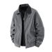 Men's Clothing Corduroy Workwear Jacket With Lapel Collar - Stylish Casual Coat For Youth, Trendy & Loose Fit - Black, Army Green, Coffee, Grey_viptrois.com