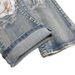 Men's Slim Fit Stretch Denim Jeans With Embroidered Skull Design, Retro Vintage American Style, Slight Flare Leg_viptrois.com