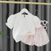 Mother & Kids Two Piece Suit For Baby Girls Summer Cute Thin Children's Clothing Children's Summer Suit_viptrois.com