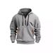 Pure Pure Cross-Border Foreign Trade European Size Spring Autumn Hoodie With Zipper And Multiple Pockets Pullover Men's Sports_viptrois.com