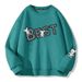 Autumn And Winter Trendy Brand High-end Loose T-shirt Fleece Thickened Bottoming Shirt Printed Sweater Men Ins_viptrois.com