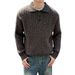 Classic Cable-Knit Polo Sweater – Business Casual Men's Knitwear – Old Money Style & Breathable Polyester_viptrois.com