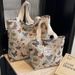 Women's Tote Bag Large Capacity Large Capacity Butterfly Canvas Bag Commuter Tote Bag Women's Fashion Go Out Shoulder Mommy Bag_viptrois.com