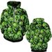 Pure Halloween Christmas Trick-or-Treat Green Men's 3D Digital Print Casual Skull Pullover Sweatshirt_viptrois.com