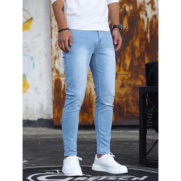 Men's Slim Fit Stretchy Jeans High End Casual Trousers Trendy Version New_viptrois.com