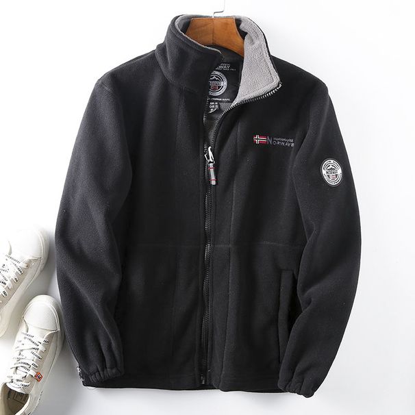 Cold-resistant And Warm, Thickened Fleece, Winter Large Size Men's Fleece Stand-up Collar Fleece Jacket_viptrois.com