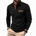 Men's Clothing Men's Polo Shirt Long Sleeve Lapel Business Casual Fashion_viptrois.com