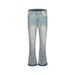 Man's Clothing Urban Cat Beard Ripped Micro-cut Pants Hipster Men's And Women's Wash Splash Paint Wide-leg Jeans_viptrois.com