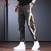 Men's Trendy Striped Floral Patchwork Jogger Pants Loose Stretch Casual Autumn Workwear_viptrois.com
