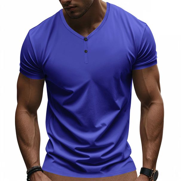 Men's New Loose-fitting T-shirt Stretchy Quick-drying Breathable Sports Retro Short-sleeved Tops_viptrois.com