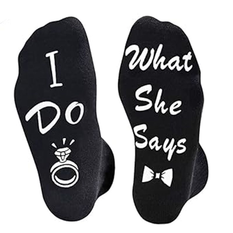 Cotton couple ring socks Mid-tube socks for engagement wedding gifts for the bride and groom_viptrois.com