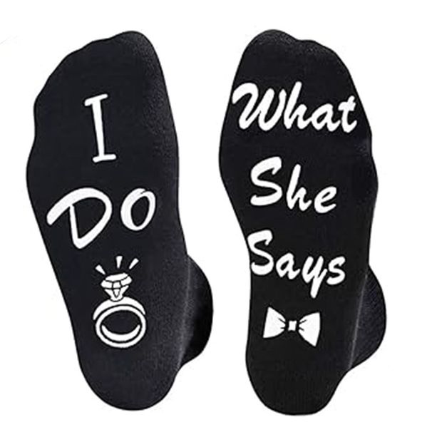 Cotton couple ring socks Mid-tube socks for engagement wedding gifts for the bride and groom_viptrois.com