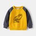XUANMU New Designer Children's Clothing Solid Color Dinosaur Printing Plus Fleece Hoodie Children's Pullover Boy Girl Clothes XB115_viptrois.com