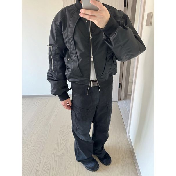 American Fashion Brand Pilot Motorcycle Men, With A Niche Design Sense For Spring And Autumn. Short Deconstruction Clean_viptrois.com
