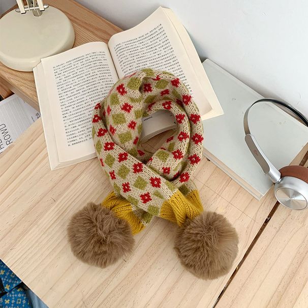 New Korean version children's scarf autumn winter, stylish warm boys, girls, babies, windproof and contrasting color_viptrois.com