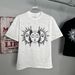 American tie dye, fashionable, youthful, handsome, loose fitting, pure cotton printed men's women's washed and worn-out_viptrois.com