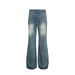 American Style Washed Floor-Length Flared Vibe Trend Men's Long Distressed Denim Loose Wide-Leg Bell-Bottom Pants_viptrois.com
