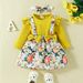 Babies' Clothes Autumn And Winter Baby Suspender Skirt Suit Baby Long-sleeved Romper Flower Bow Suspender Skirt_viptrois.com