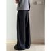 High-End Pleated Flow Dress Pants Spring Summer Retro Trendy Loose Fit Versatile Wide Leg Casual Style For Men And Women_viptrois.com